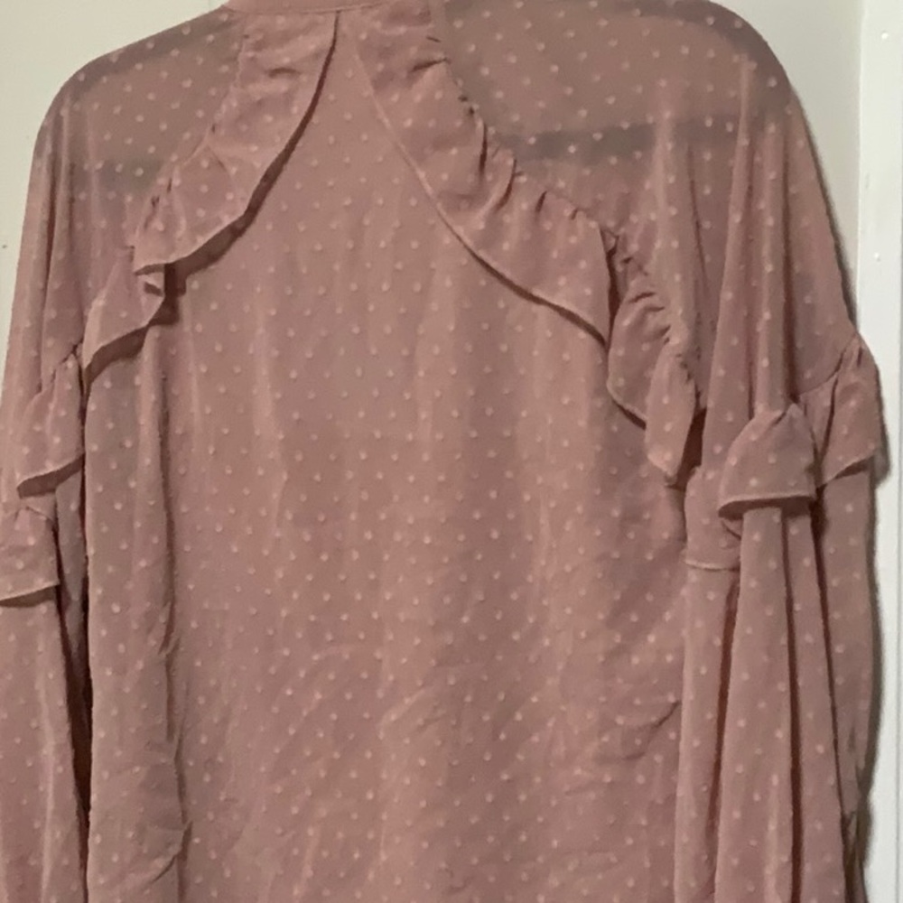 Women's Pink Ruffled Top - Picture 7 of 8